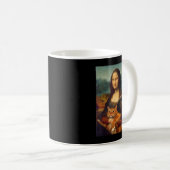 モナリザ+猫TシャツTシャツ コーヒーマグカップ (正面右)