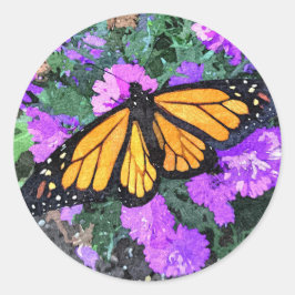 モナークとアスターのステッカー ラウンドシール