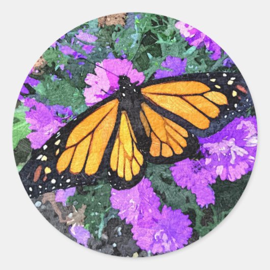 モナークとアスターのステッカー ラウンドシール (正面)