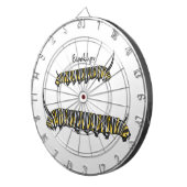 モナークの幼虫の漫画イラスト ダーツボード (正面右)