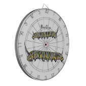 モナークの幼虫の漫画イラスト ダーツボード (正面左)