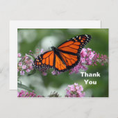 モナークオレンジの蝶の花の写真をありがとう ポストカード (正面/裏面)