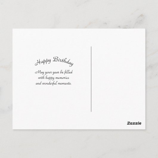 モナークバタフライのマリーゴールドの写真の誕生日 ポストカード (裏面)