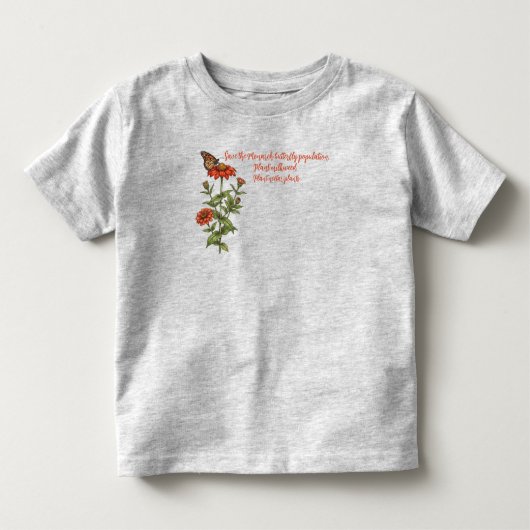モナークバタフライの保護 トドラーTシャツ (正面)