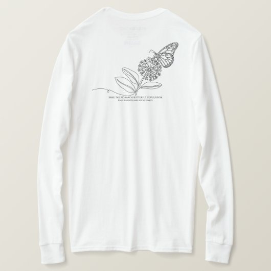 モナークバタフライの保護 Tシャツ (デザイン裏面)