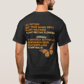 モナークバタフライを救おう Tシャツ (裏面)