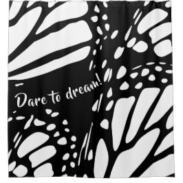 モナークバタフライ(オオカメムシチョウ) 羽デザイン Dare to dream! シャワーカーテン