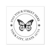 モナークバタフライ カスタム住所  セルフインキングスタンプ (デザイン)