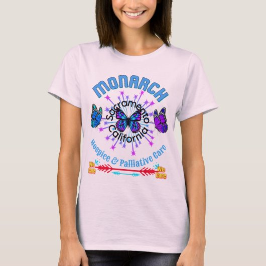モナークホスピス緩和ケアTシャツ Tシャツ (正面)