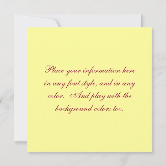 モナーク蝶の招待状 招待状 (裏面)