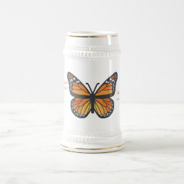 モナーク蝶の置物 ビールジョッキ
