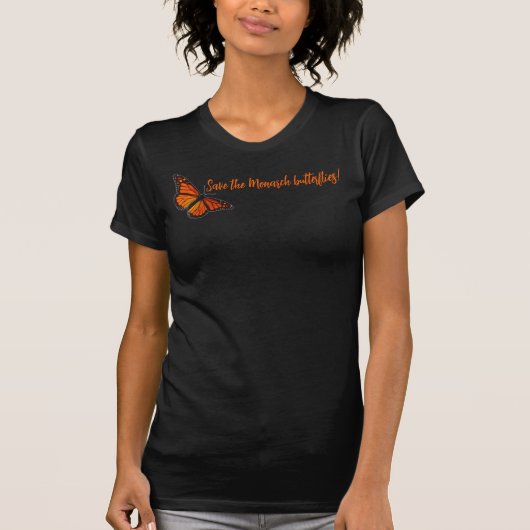 モナーク蝶を救おう Tシャツ (正面)