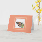 モナーク蝶（カラー） カード (黄色い花)