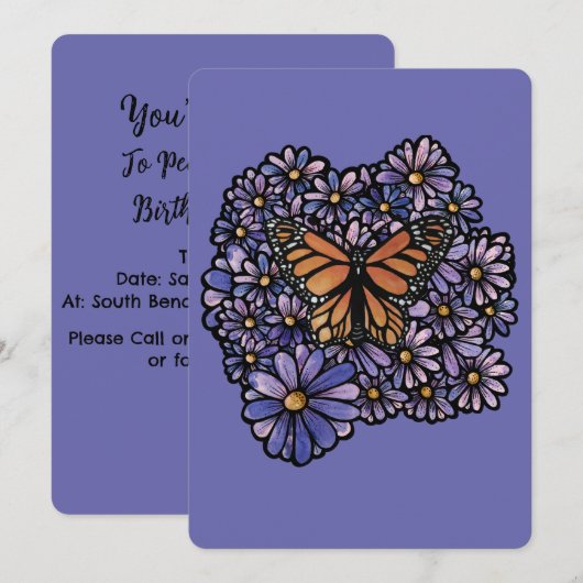 モナーク蝶 招待状 (正面/裏面)