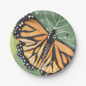 モナーク蝶 | 美しい水彩 ペーパープレート (正面)