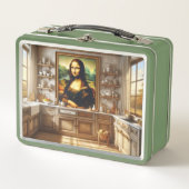 モナ写真は台所の部屋にいる メタルランチボックス (正面)