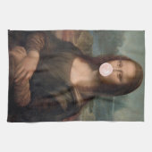 モナ吹リサのピンクバブルガム キッチンタオル (横)