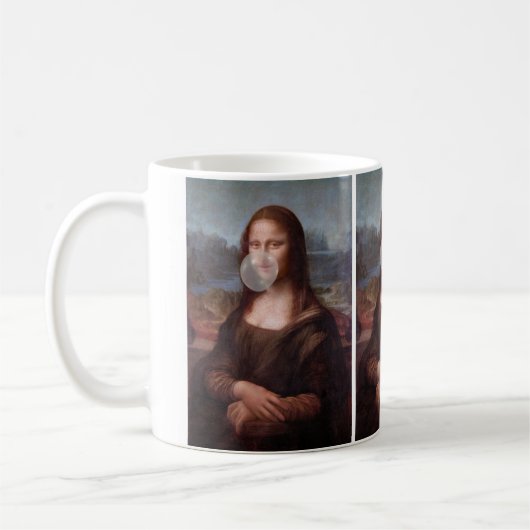 モナ吹リサの灰色バブルガム コーヒーマグカップ (左)