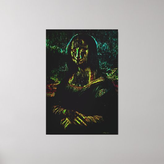 モナ幽霊のよく出るリサ油 キャンバスプリント (正面)