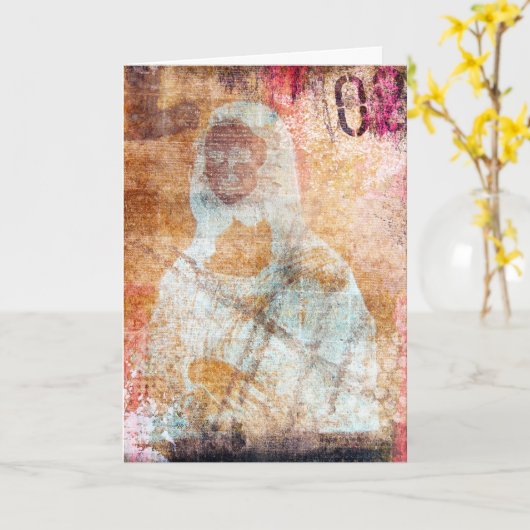 モナ早く元気になれ カード (黄色い花)