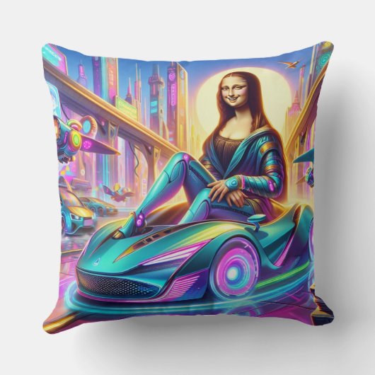 モナ未来の時間とハイテク車 クッション (裏面)