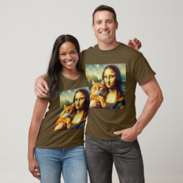 モナ絵画リサのラジョコンダ Tシャツ