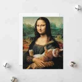 モナ・リサが猫を抱いている シーズンカード