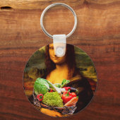 モナ・リサが野菜を大好き キーホルダー (正面)