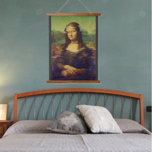 モナ・リサとグリッチ 吊り下げ型タペストリー