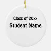 モナ・リサの卒業式フォトフレーム セラミックオーナメント (裏面)