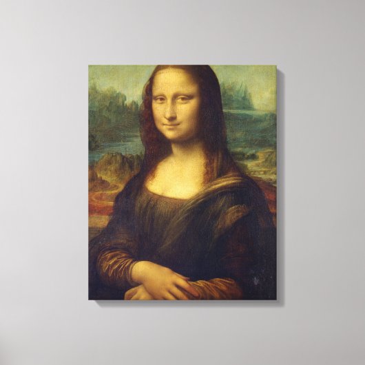 モナ・リサの実サイ絵画ズのラップキャンバス キャンバスプリント (正面)