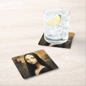 モナ・リサは、クラシックだけでなく、新しい。 スクエアペーパーコースター (インサイチュ)