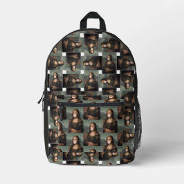 モナ・リサ吹のピンク色のバブルガム プリントバックパック