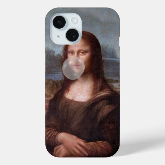 モナ・リサ吹はグレーバブルガムだ Case-Mate iPhoneケース (裏面)