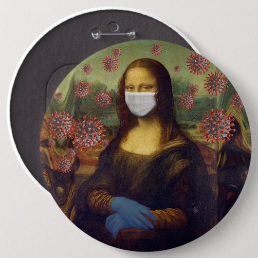 モナ・リサ遊の安全なコロのまわりにナウイルスZFBP 缶バッジ (正面&裏面)
