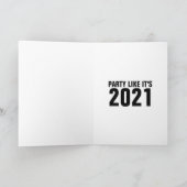 モナ・リサ おもしろ 2021 バースデーカード マスク付き カード (内部)