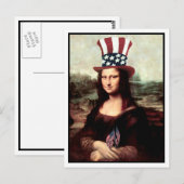 モナ・リサ アメリカ 独立記念日 ポストカード (正面/裏面)