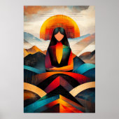 モナ・リサ – キュービスト・ミニマリスト・ビジョン ポスター (正面)