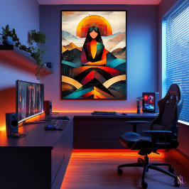 モナ・リサ – キュービスト・ミニマリスト・ビジョン ポスター