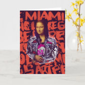 モナ・リサ パンクアート カード (黄色い花)