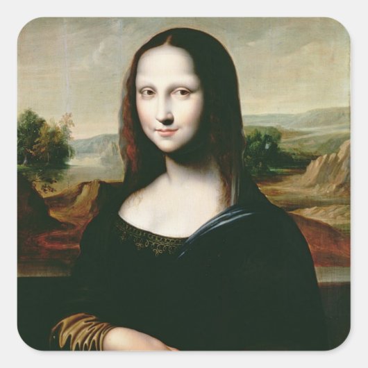 モナ・リサ、レオナルド・ダ絵画・ヴィンによるコピー スクエアシール (正面)