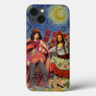 モナ・リサ ロマンチック ユニーク カラフル アートワーク iPhone 13ケース