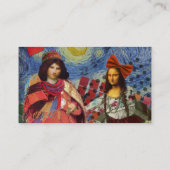 モナ・リサ ロマンティック ユニーク カラフル アートワーク 名刺 (裏面)