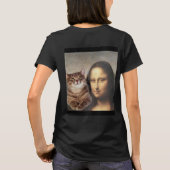 モナ・リザおよび猫の友達 Tシャツ (裏面)