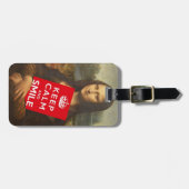 モナ・リザが保静かでスマイル ラゲッジタグ (正面横)