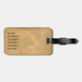 モナ・リザが保静かでスマイル ラゲッジタグ (裏面横)