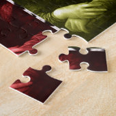 モナ・リザのアニマルプリントの原色 ジグソーパズル (側面)