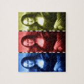 モナ・リザのアニマルプリントの原色 ジグソーパズル (縦)