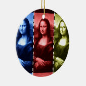 モナ・リザのアニマルプリントの原色 セラミックオーナメント (右)