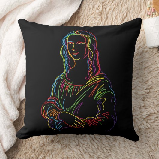 モナ・リザのアブストラクト クッション (ブランケット)